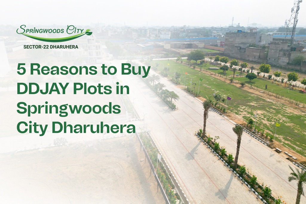Springwoods City DDJAY residential plots in Dharuhera with gated community, greenery, and wide roads